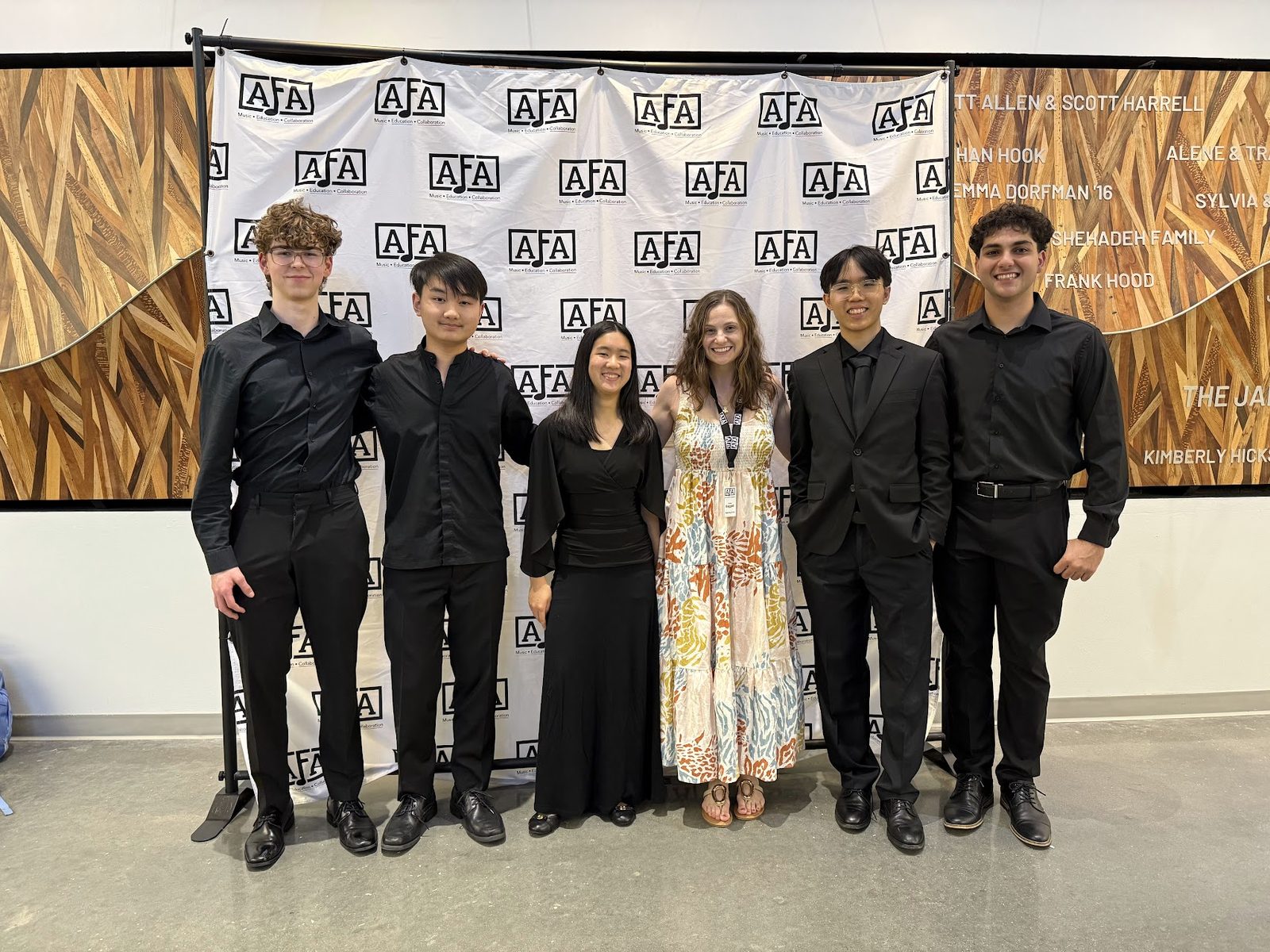 Ali Rad with his chamber group after performing the Dvořák Piano Quintet